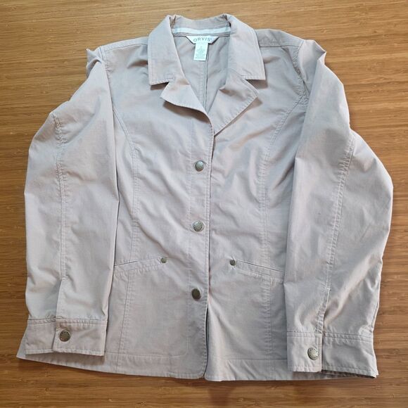 Orvis Jackets & Blazers - Orvis Blazer  Tan, Lightweight Snap Front Barn Coat Classic Style, Women's L